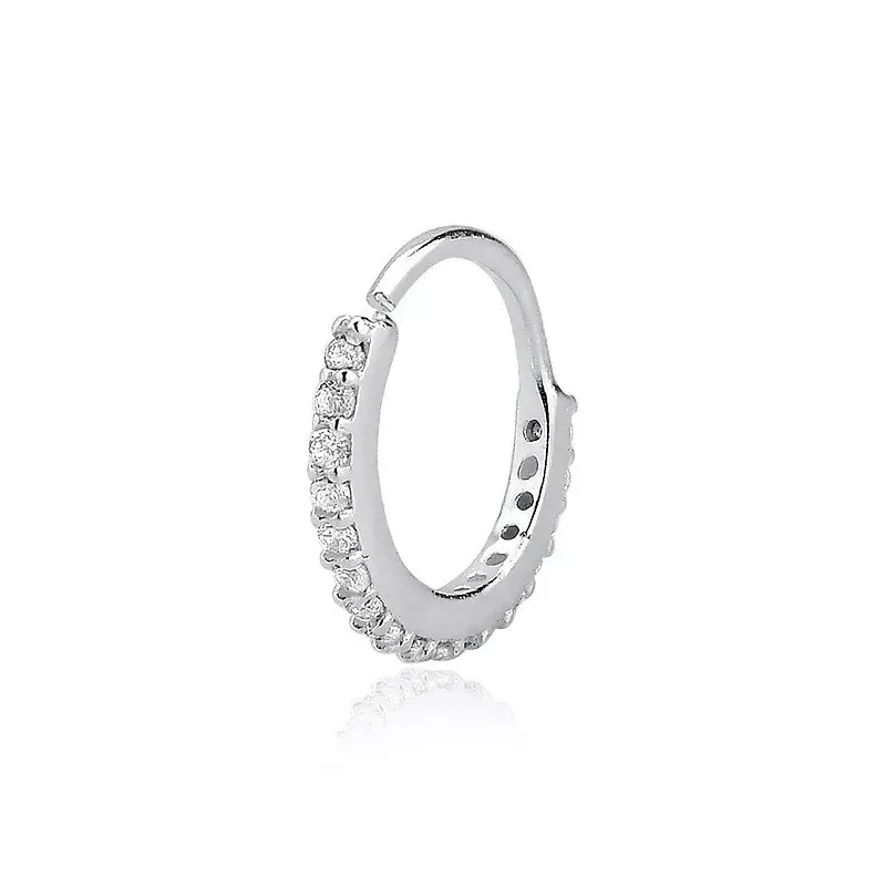 Argola Torção Cravejada para Piercing