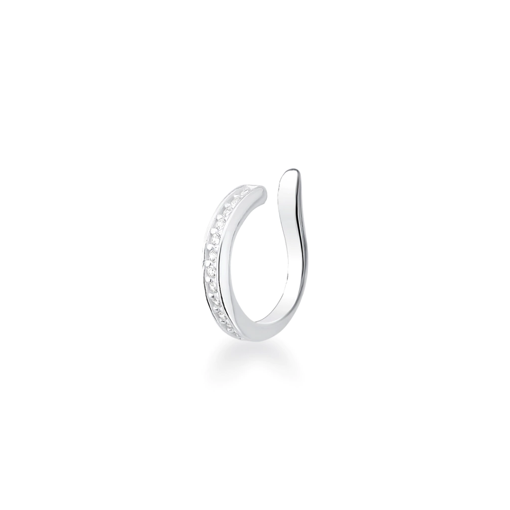 Piercing Fake de Prata Cravejado