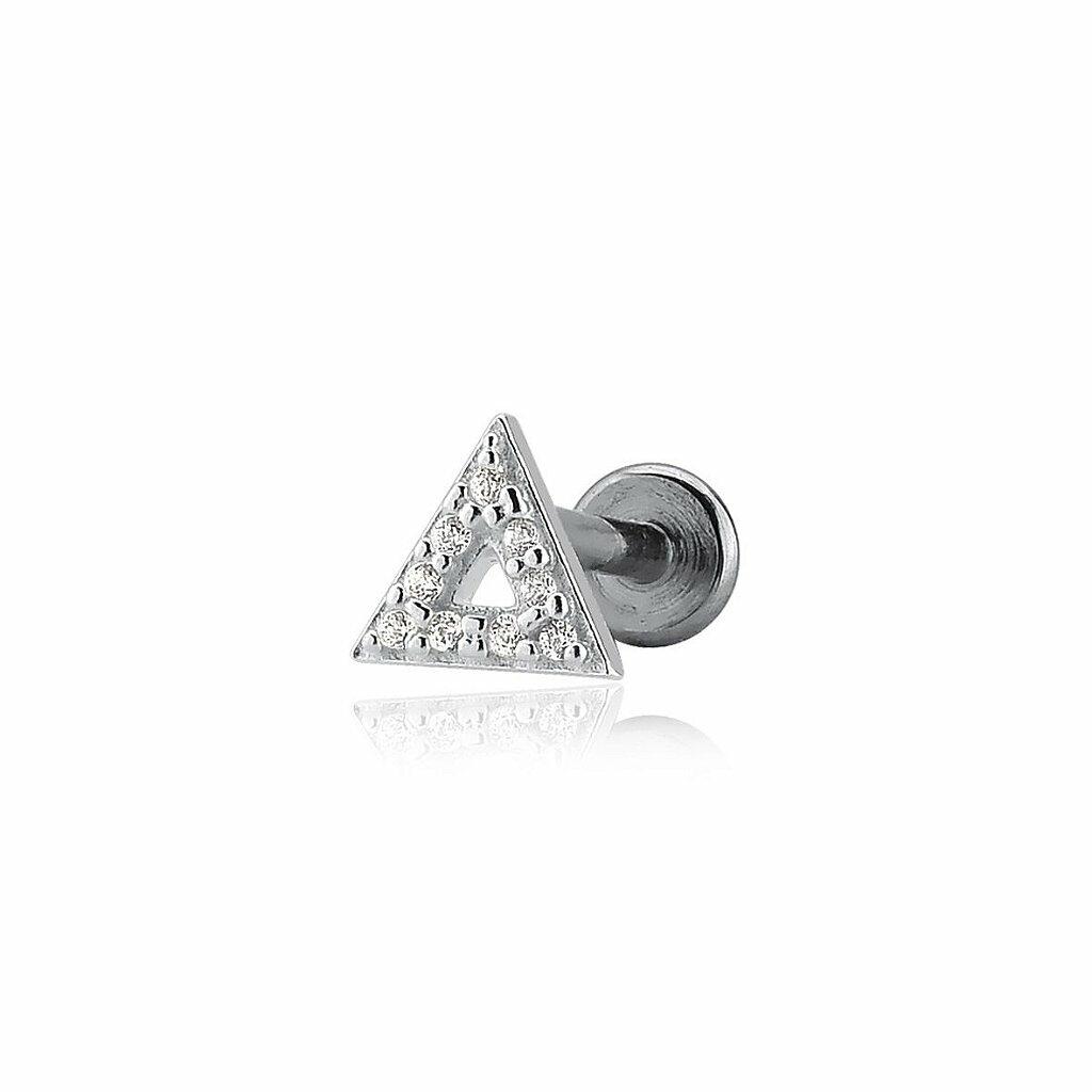 Piercing Triângulo Vazado Cravejado